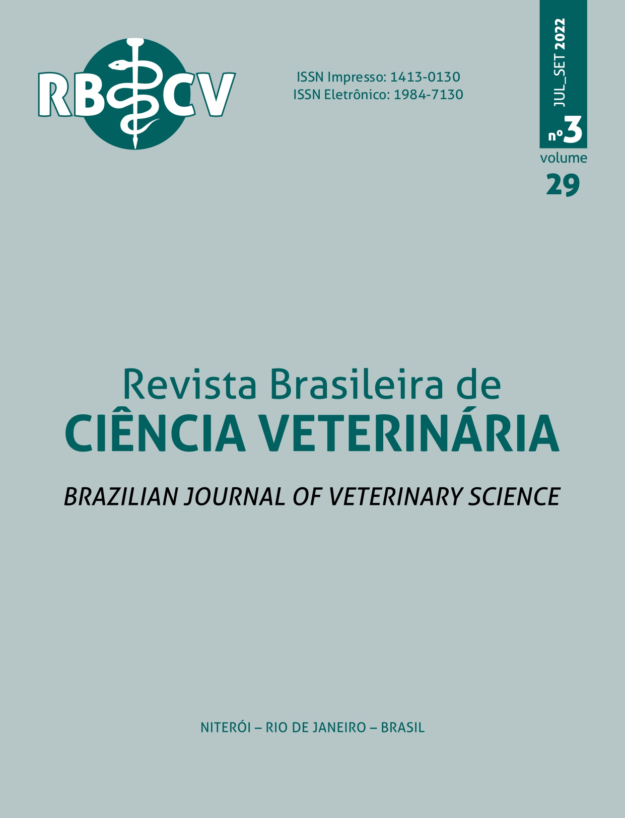 					Visualizar v. 29 n. 3 (2022): Revista Brasileira de Ciência Veterinária
				