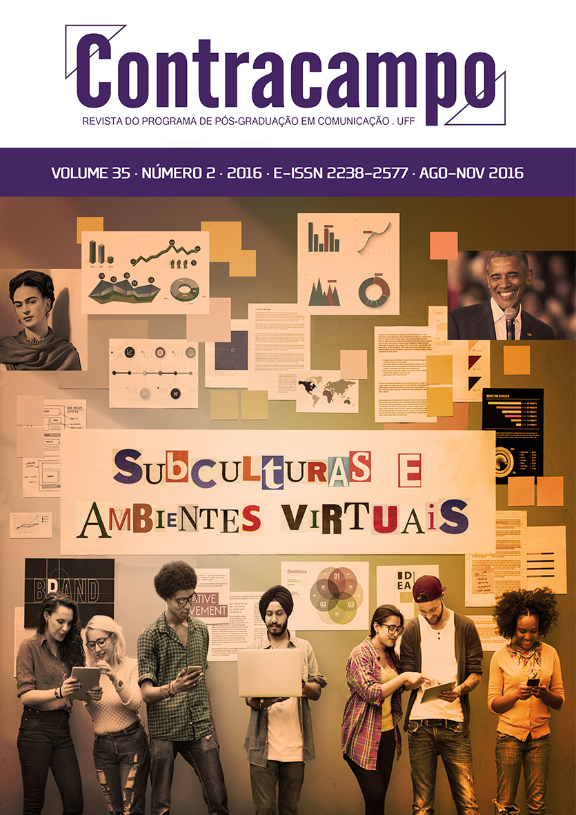 					Visualizar v. 35 n. 2 (2016): Subcultura e Ambientes Virtuais
				