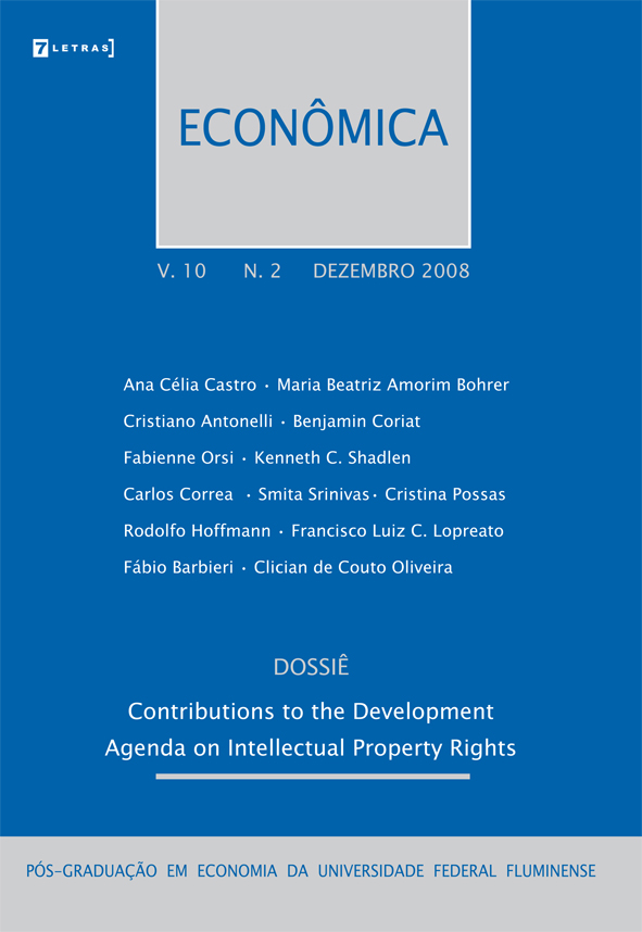 					Visualizar v. 10 n. 2 (2008): Contributions to the Development Agenda on Intellectual Property Rights
				