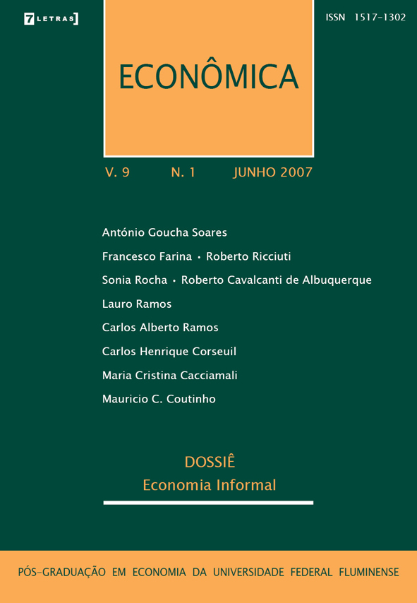 					Visualizar v. 9 n. 1 (2007): Economia Informal
				