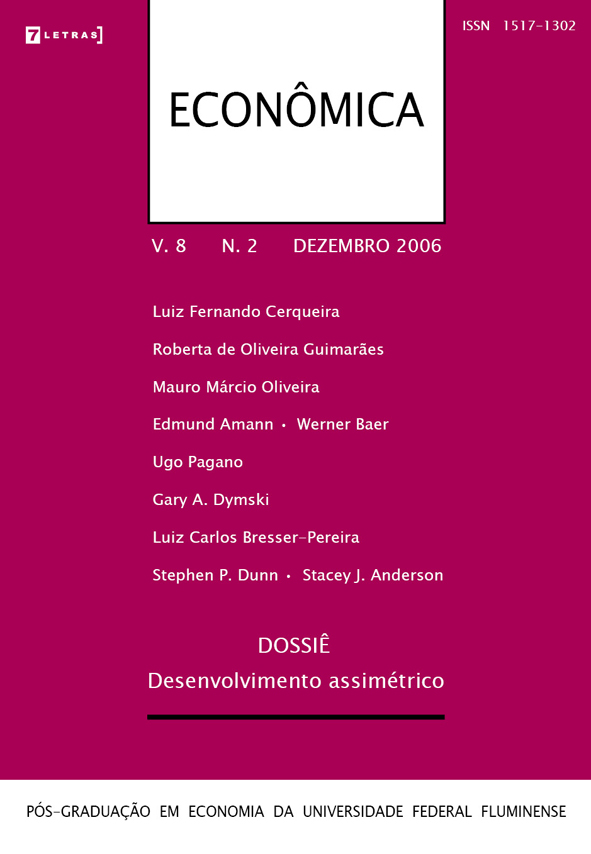 					Visualizar v. 8 n. 2 (2006): Desenvolvimento assimétrico
				