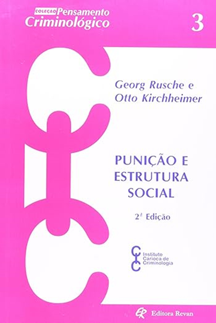 Capa do livro: RUSCHE, Georg; KIRCHHEIMER, Otto. Punição e estrutura social. 2. ed. Tradução de Gizlene Neder. Rio de Janeiro: Revan, 2004.